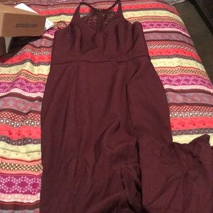 Prom dress mermaid one piece maroon worn once